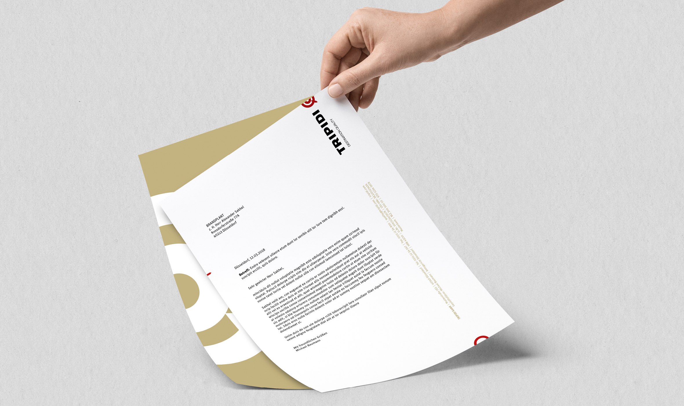 TRIPIDI GmbH, Logo, Logoentwicklung, Corporate Design, Stationery Briefbogen Mood